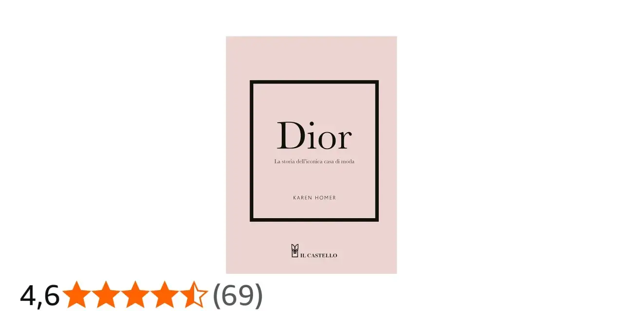 Copertina libro "Dior: La storia dell'iconica casa di moda" di Karen Homer. Il marchio Dior è protagonista.