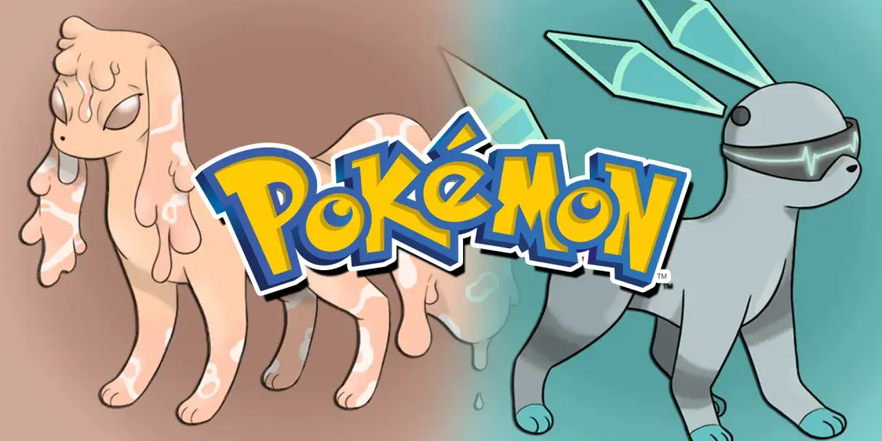 Dos Pokémon de la 8 generación: uno rosado y pegajoso, otro gris con gafas futuristas.