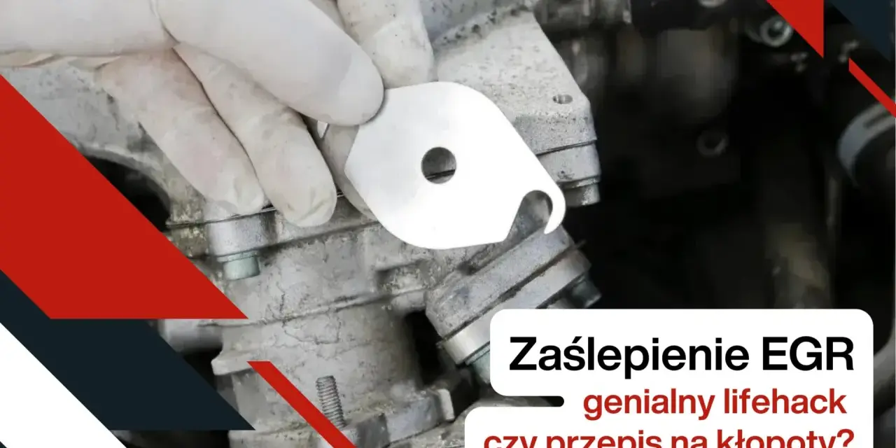 Ręka w białej rękawiczce trzyma metalową zaślepkę EGR, gotową do montażu.