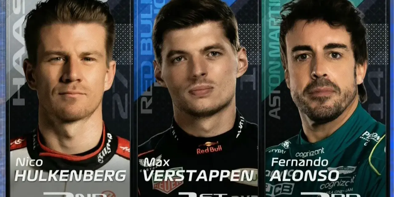 Max Verstappen, Nico Hulkenberg y Fernando Alonso, podio de la clasificación F1 Canada.