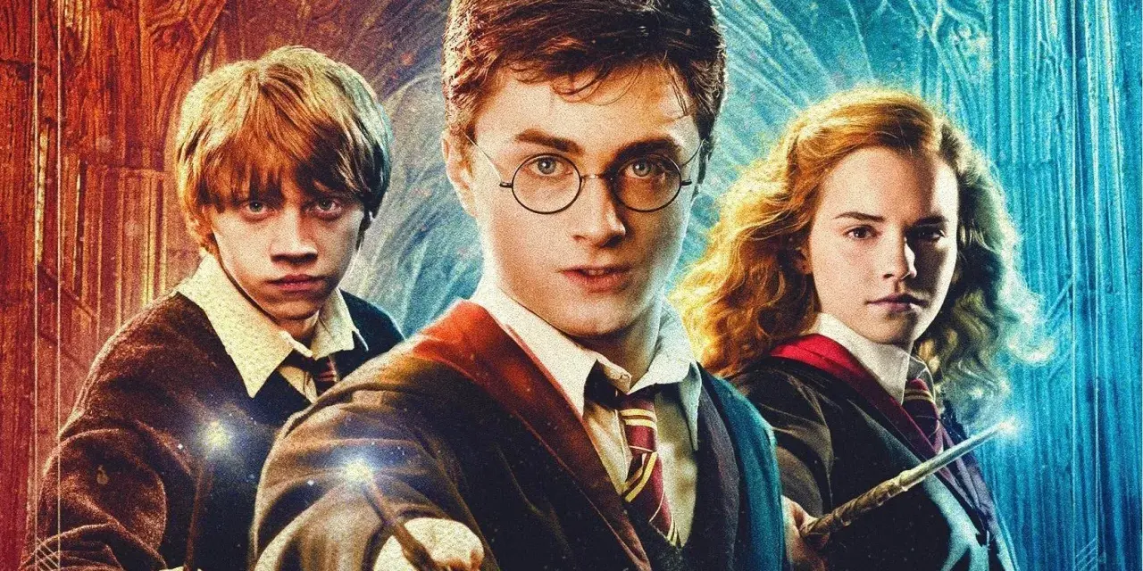 Harry, Ron i Hermiona, jak w baśni o trzech braciach, gotowi do walki.