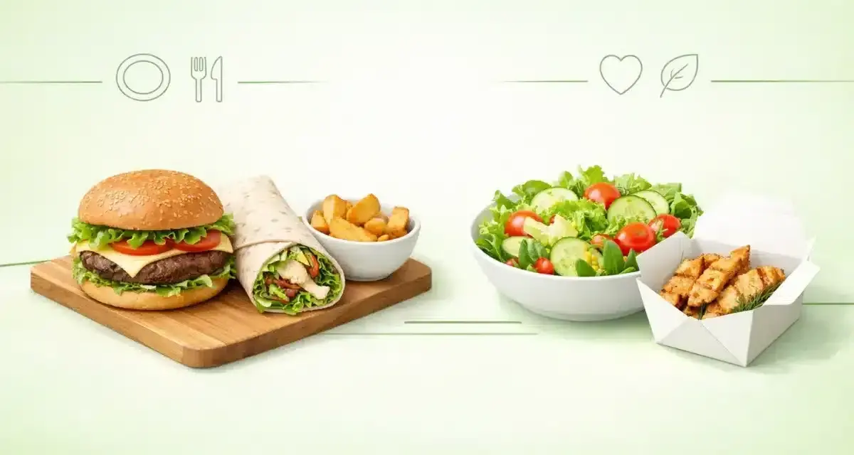 Burger, wrap, frytki i sałatka. Wybierz swój posiłek, który nie przekroczy limitu wrap kalorie.