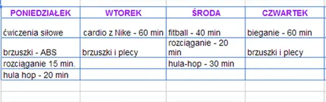 Ile ćwiczyć, by schudnąć? Mój plan: kardio + siła + dieta.