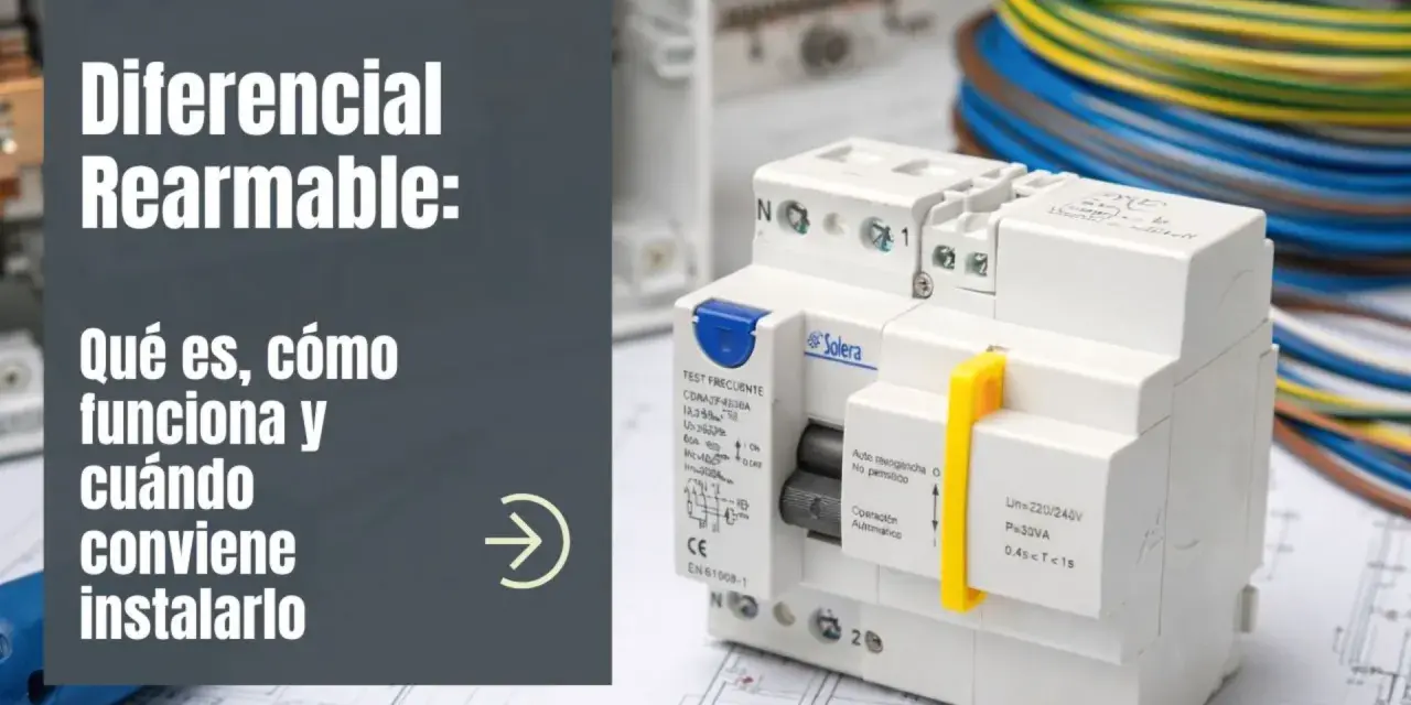 Dispositivo diferencial rearmable, esencial para la seguridad eléctrica. Aprende su funcionamiento y cuándo instalarlo.