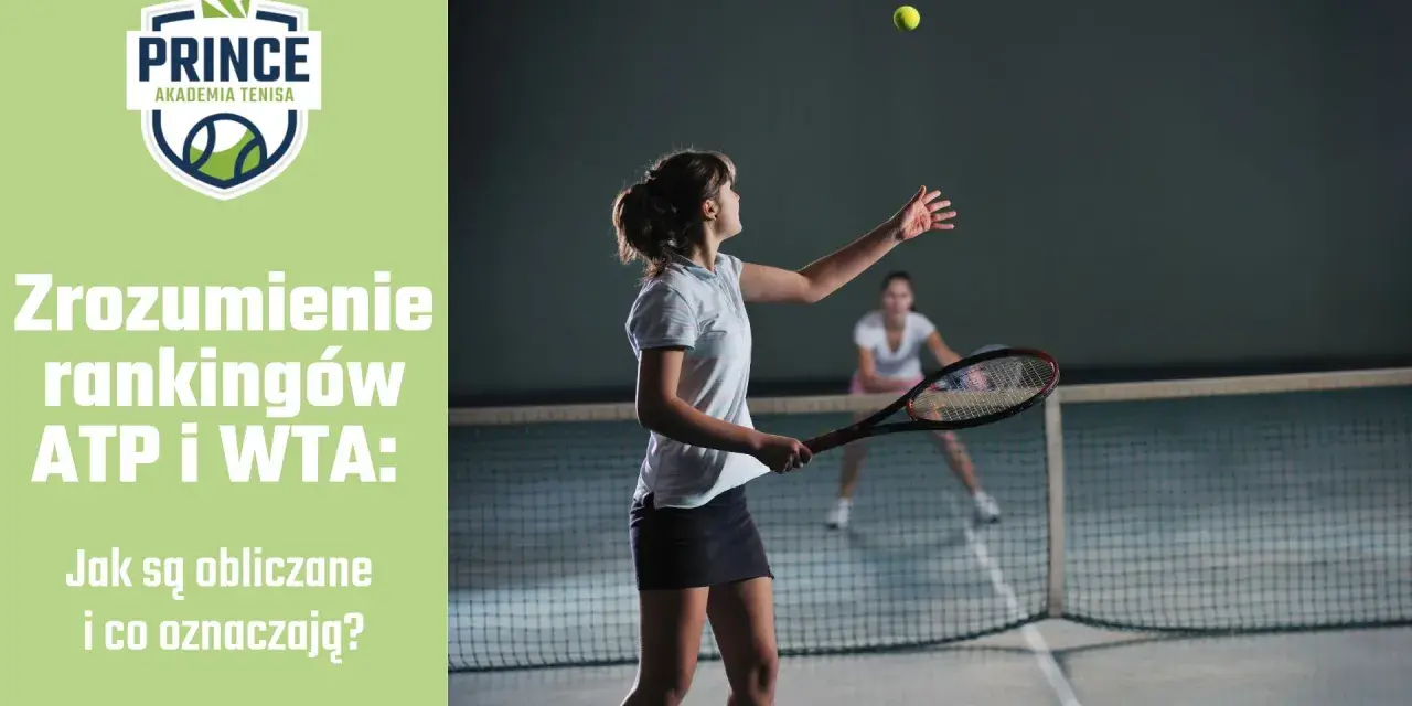 Młoda tenisistka serwuje, przygotowując się do zdobycia punktów WTA. Akademia Prince wyjaśnia rankingi.