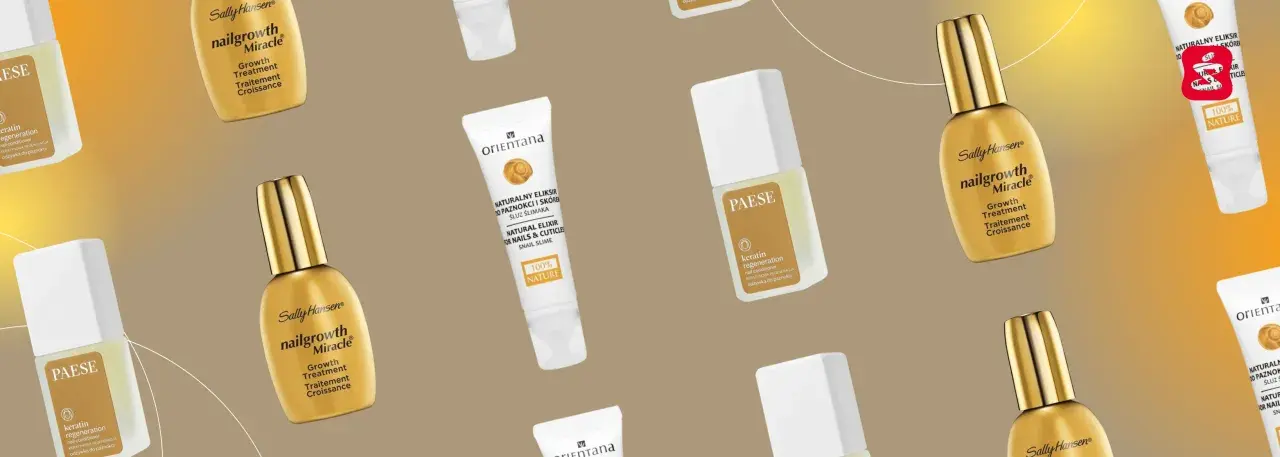 Najlepsza odżywka do paznokci z apteki: Sally Hansen Nailgrowth Miracle, PAESE Keratin Regeneration i Orientana Naturalny Eliksir.
