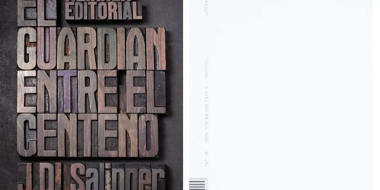 Tipografía de madera para "El guardián entre el centeno" de J.D. Salinger, publicado por Alianza Editorial.