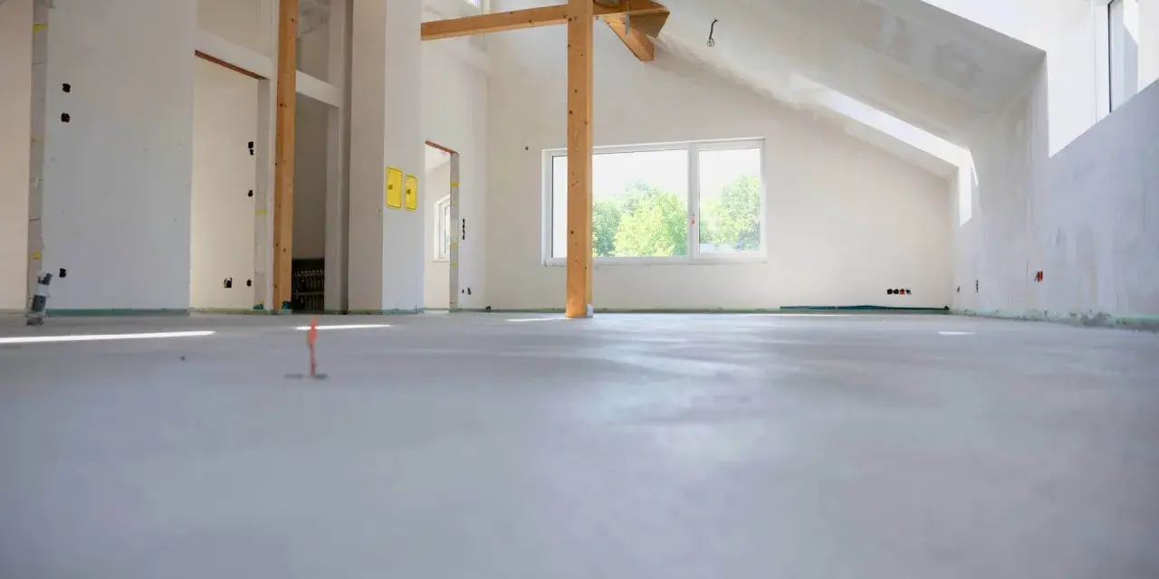 Jasne, oto propozycja:

Nowo wykonane wylewki miksokretem w stanie surowym, gotowe na dalsze prace wykończeniowe.