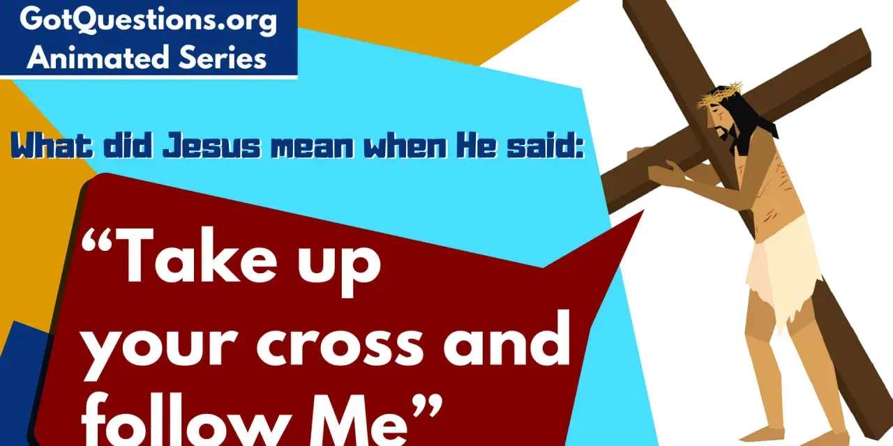 Jesus carrying His cross, illustrating what it means to take up your cross and follow Him.