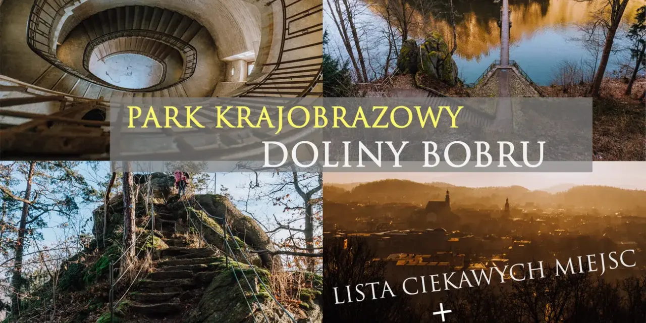 Park Krajobrazowy Doliny Bobru oferuje liczne atrakcje: kręte schody, kamieniołom, skalne ścieżki i panoramę miasta.