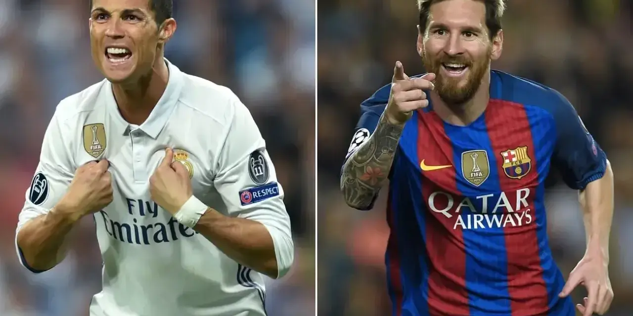 Ronaldo w bieli i Messi w barwach Barcelony. Kto jest lepszy Messi czy Ronaldo? Dyskusja trwa!