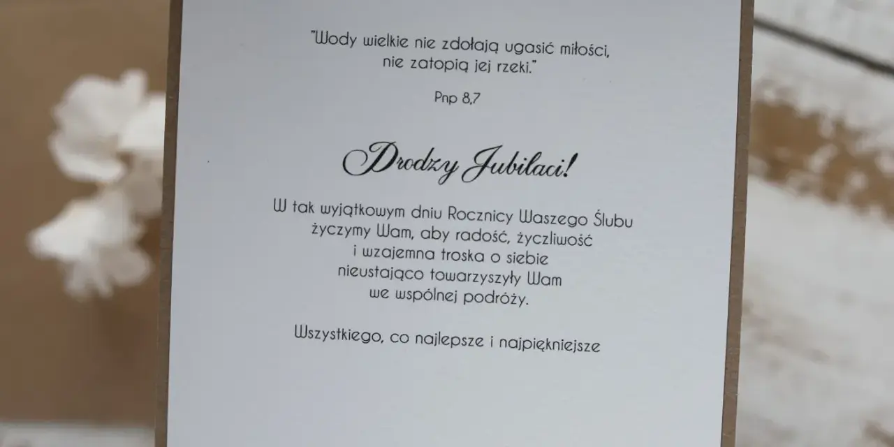 Życzenia na 35 rocznicę ślubu dla Jubilatów. Piękny cytat o miłości i serdeczne słowa na wspólną podróż.