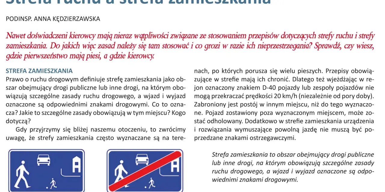 Dwa niebieskie znaki drogowe: jeden z ikonami pieszych i samochodu, drugi z przekreślonymi ikonami.