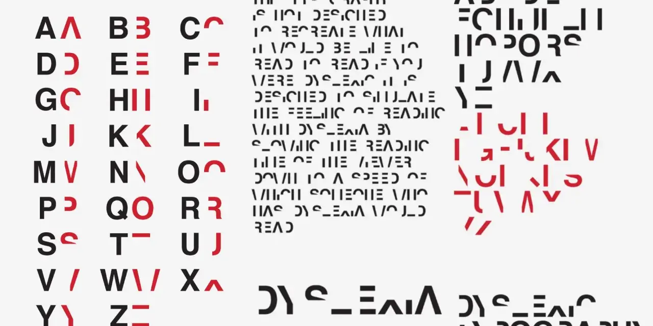 Zestaw liter z subtelnymi zmianami, ukazujący **detal w typografii**. Niektóre litery są częściowo zasłonięte lub zmodyfikowane, tworząc unikalny styl.