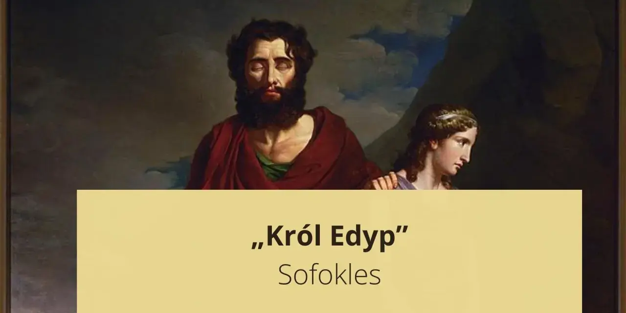 Mit o Edypie streszczenie: malowidło przedstawia Edypa i Antygonę.
