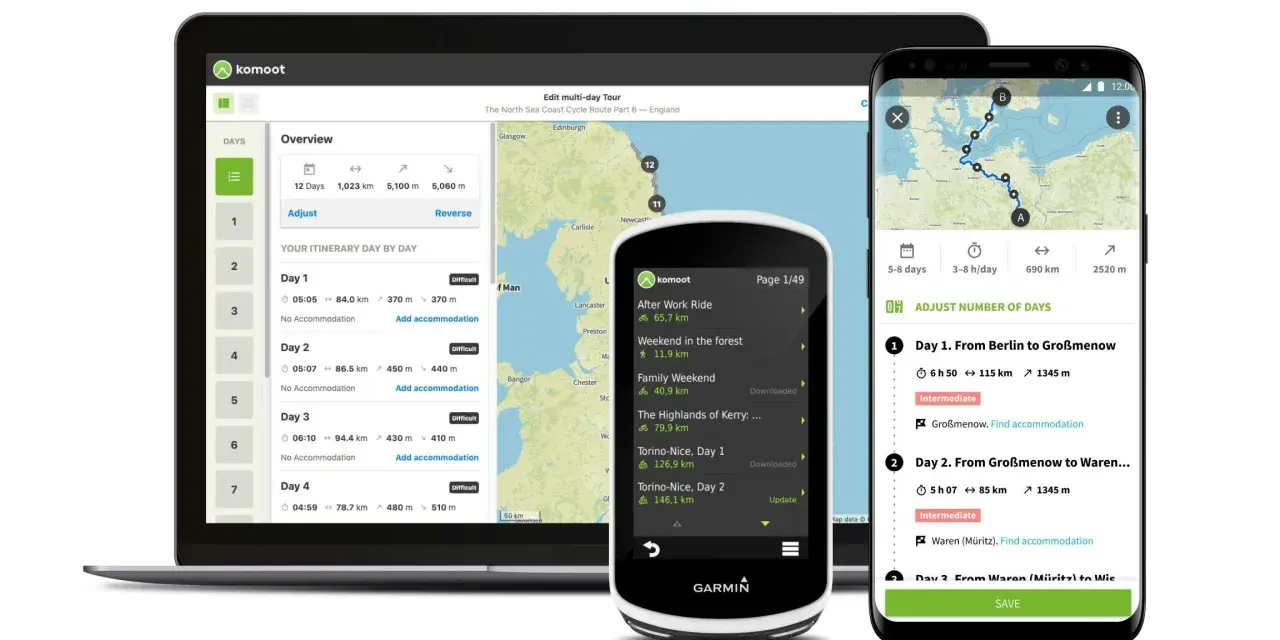 Pianifica il tuo prossimo viaggio in bici con komoot: itinerari dettagliati, mappe e statistiche per ogni tappa.