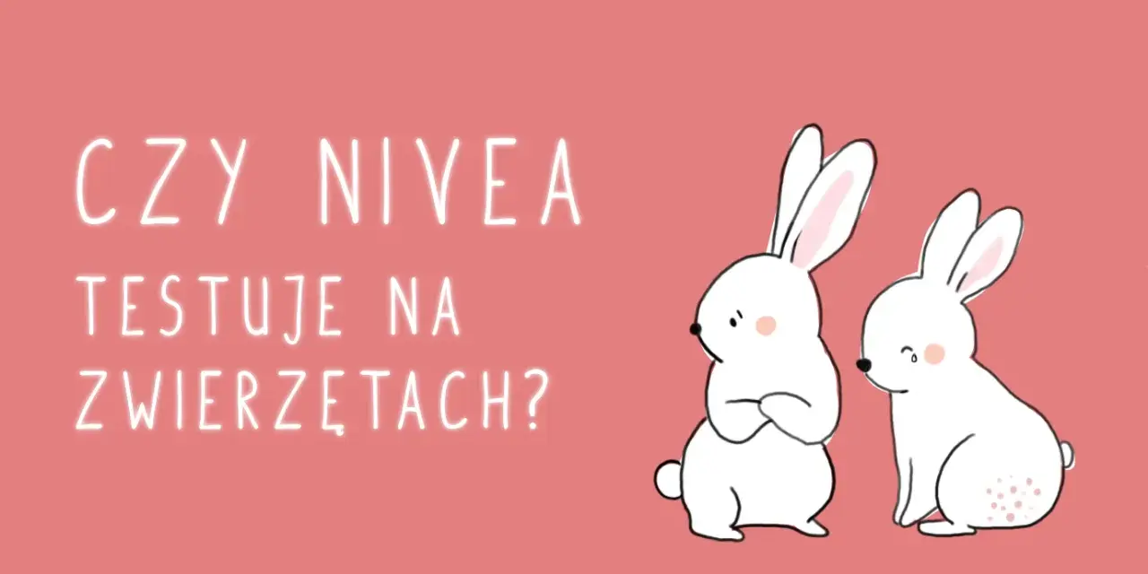 Dwa urocze króliki zastanawiają się, czy Nivea testuje kosmetyki na zwierzętach.