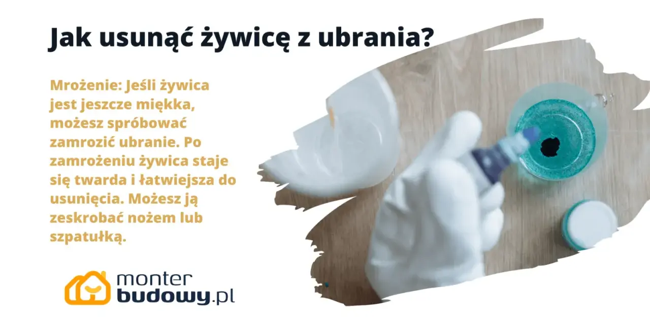 Jak usunąć żywicę z ubrania? Zamrożenie sprawi, że stwardnieje i łatwiej ją zeskrobiesz.