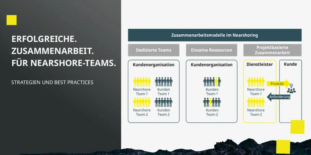 Erfolgreiche Zusammenarbeit für Nearshore-Teams: Modelle wie dedizierte Teams und projektbasierte Zusammenarbeit zeigen, was ist nearshore.