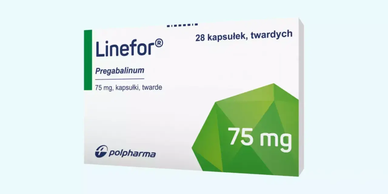 Linefor 75 mg pomaga w leczeniu bólu neuropatycznego, padaczki i zaburzeń lękowych. Opakowanie zawiera 28 kapsułek.