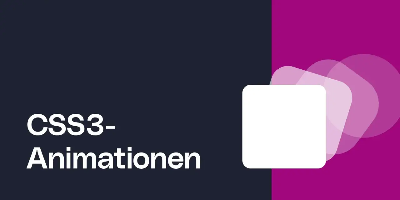 CSS3-Animationen: Ein weißes Quadrat mit abgerundeten Ecken auf einem lila Hintergrund, das die Dynamik von angular animations zeigt.