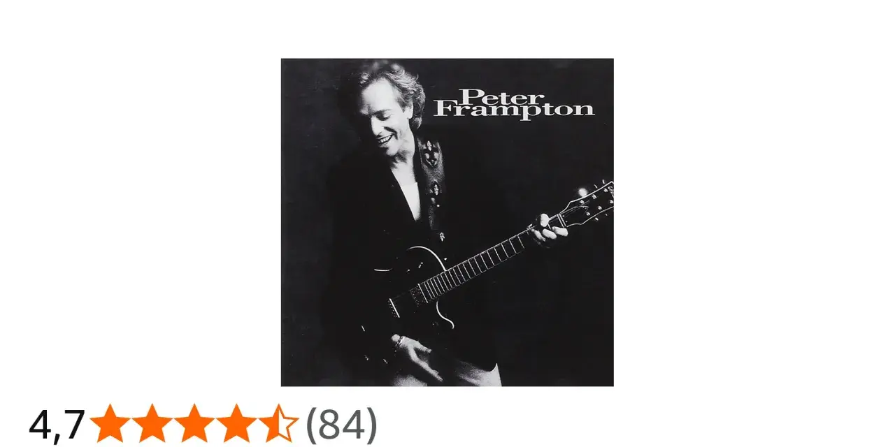 Peter Frampton, lächelnd mit Gitarre, auf dem Cover seines Albums.