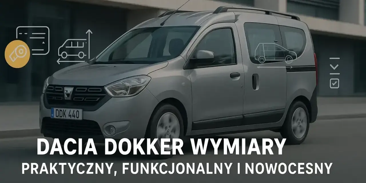 Srebrny Dacia Dokker, praktyczny i funkcjonalny. Sprawdź szczegółowe wymiary paki tego popularnego modelu.