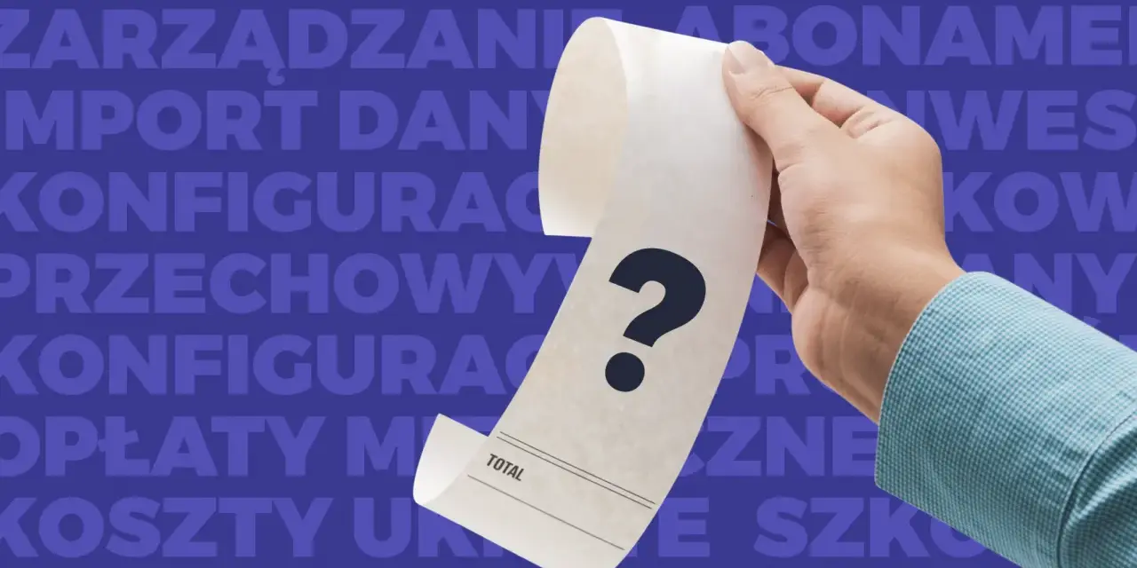 Dłoń trzyma paragon z dużym znakiem zapytania. Czy to rachunek za czesne?