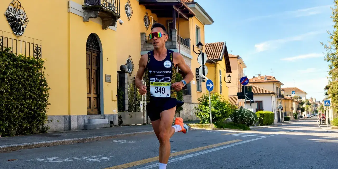 Atleta corre in una gara, un esempio di come affrontare i tempi mezza maratona principianti con determinazione.