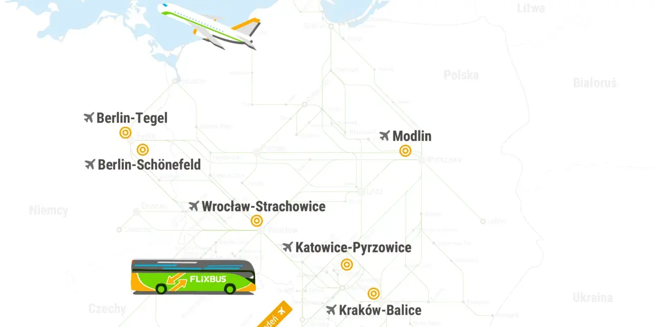 Flixbus Katowice: Gdzie są przystanki? Sądowa i Lotnisko KTW