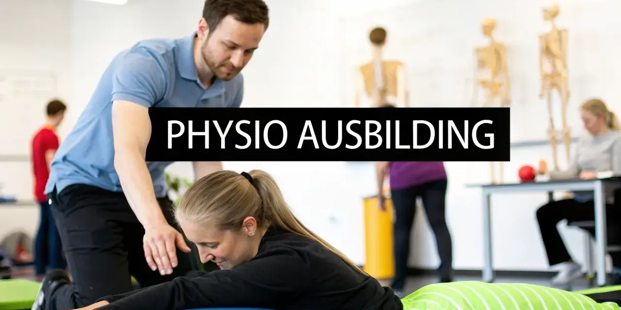 Physiotherapeut leitet Übung an. Ein spannendes sporttherapie studium mit Fokus auf praktische Ausbildung.