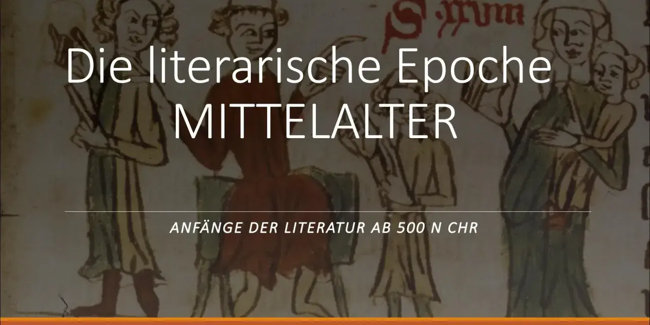 Mittelalterliche Illustration von Menschen, die Texte lesen und schreiben.