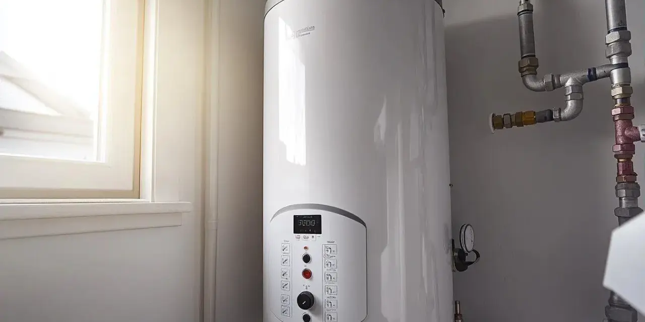 Chauffe-eau 200l blanc avec panneau de contrôle. Estimation de la consommation kwh chauffe-eau 200l par jour.