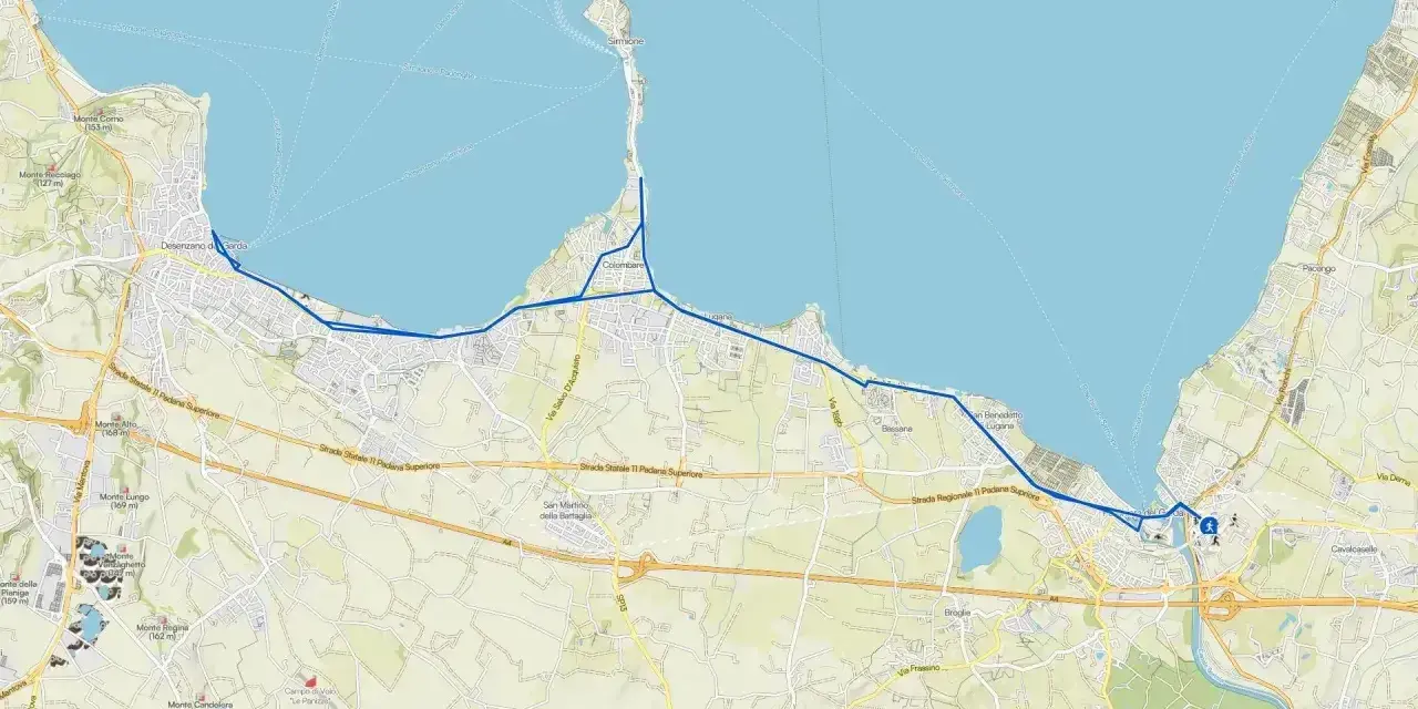 Trasa rowerowa z Bergamo nad Jezioro Garda, przez Desenzano.