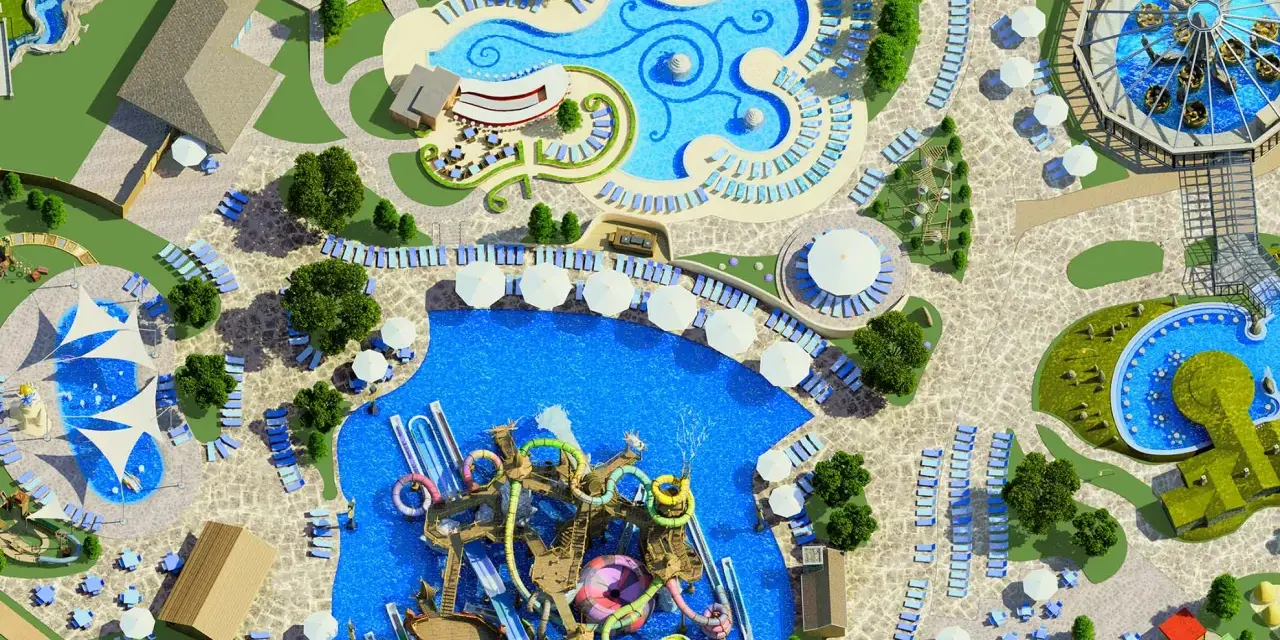 Ein luxuriöser Wasserpark mit Rutschen, Pools und Liegestühlen. Die "Rulantica Erfahrungen" sind hier garantiert, mit viel Spaß für die ganze Familie.