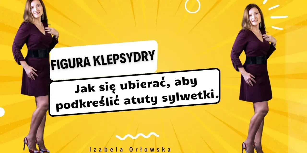 Kobieta z figurą klepsydra w bordowej sukience i czarnym paskiem. Podkreśla, jak się ubierać, by uwydatnić atuty sylwetki.