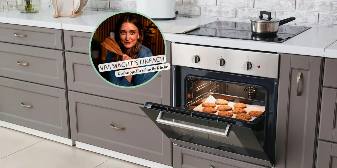 Backofen nach dem Backen offen lassen, damit die Kekse abkühlen. Vivi macht's einfach!