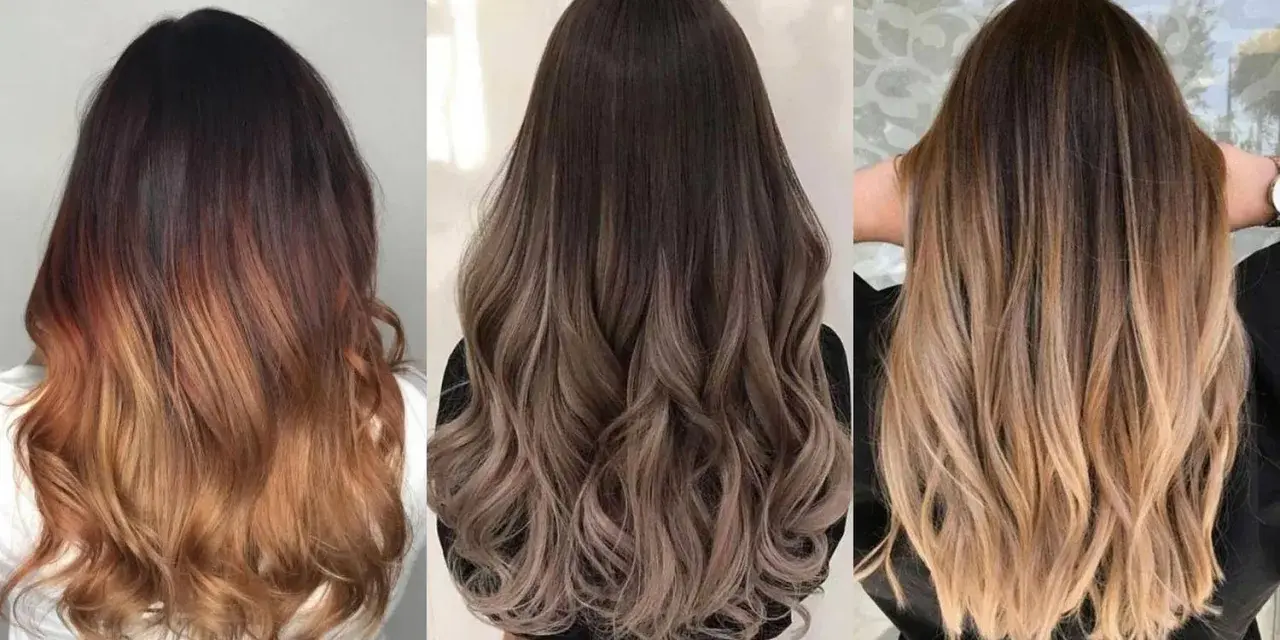 Trzy kobiety prezentują ombre na włosach: od ciemnych po rude, popielate i blond. Zastanawiasz się, jak często można farbować włosy?