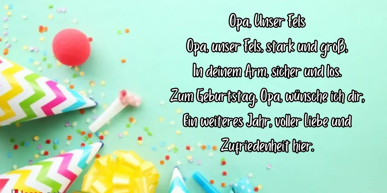 Gedicht Opa Geburtstag: Persönliche Reime & Ideen für Enkel