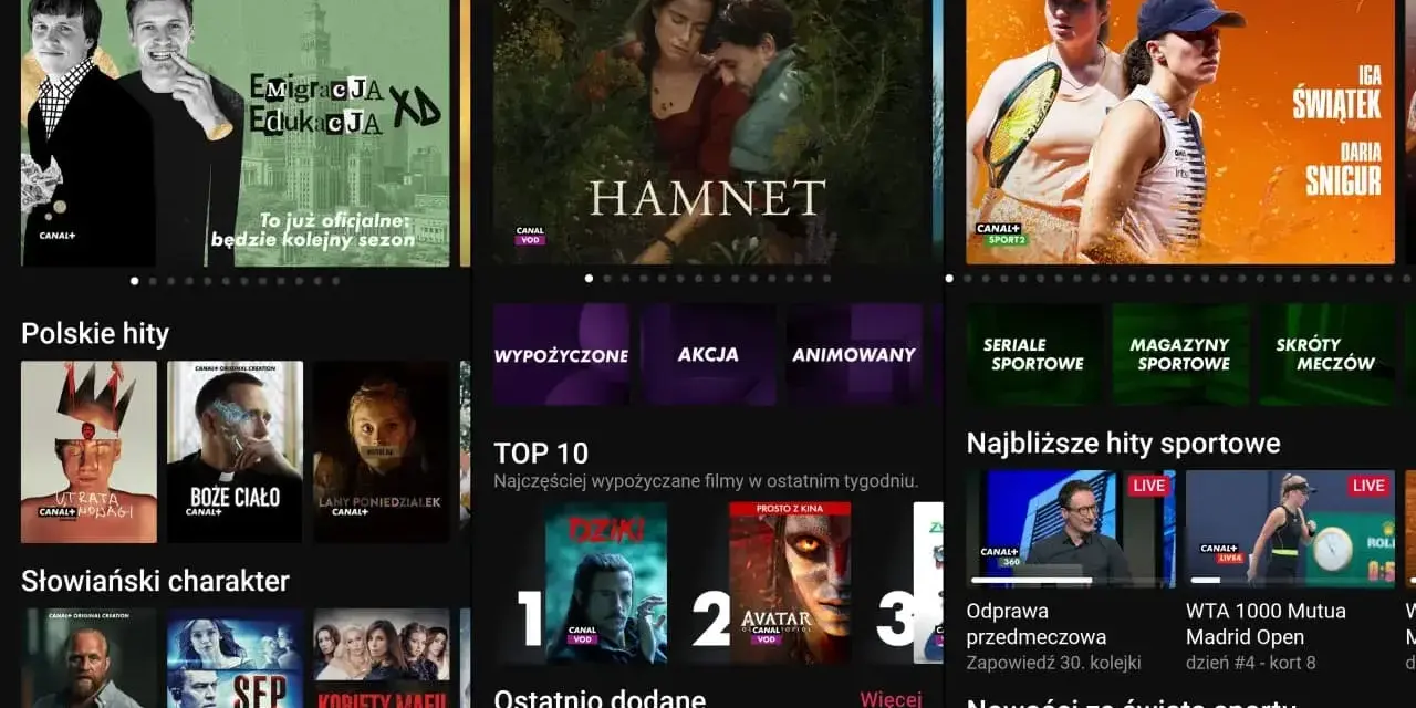 Jak oglądać telewizję przez internet? Aplikacja Canal+ oferuje polskie hity, seriale, filmy i sport na żywo.