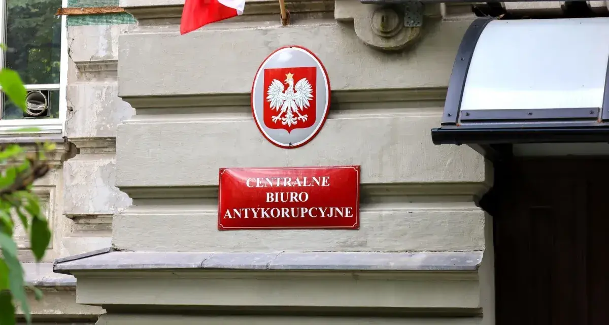 Tablica Centralnego Biura Antykorupcyjnego. Tu nie ma miejsca na nieuczciwe cba zarobki.