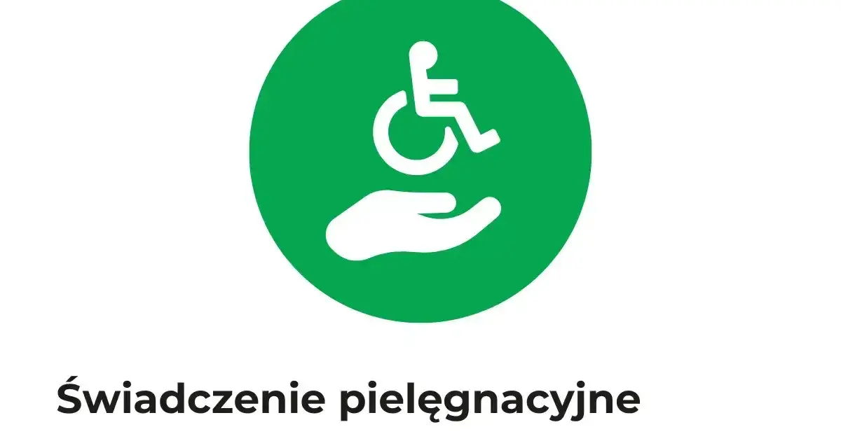 Symbol opieki nad osobą niepełnosprawną, symbolizujący wsparcie i pomoc. Opiekun osoby niepełnosprawnej.