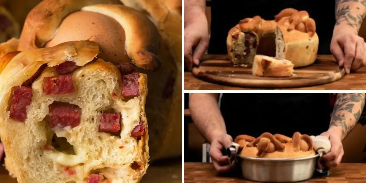 Casatiello napoletano ricetta della nonna: pane soffice con salumi e uova, un classico della Pasqua.