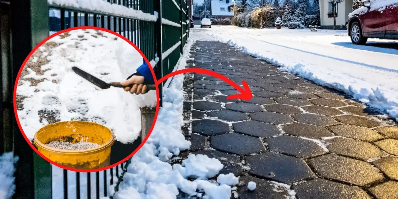 Czym posypywać chodniki zimą, aby uniknąć niebezpiecznych poślizgów?
