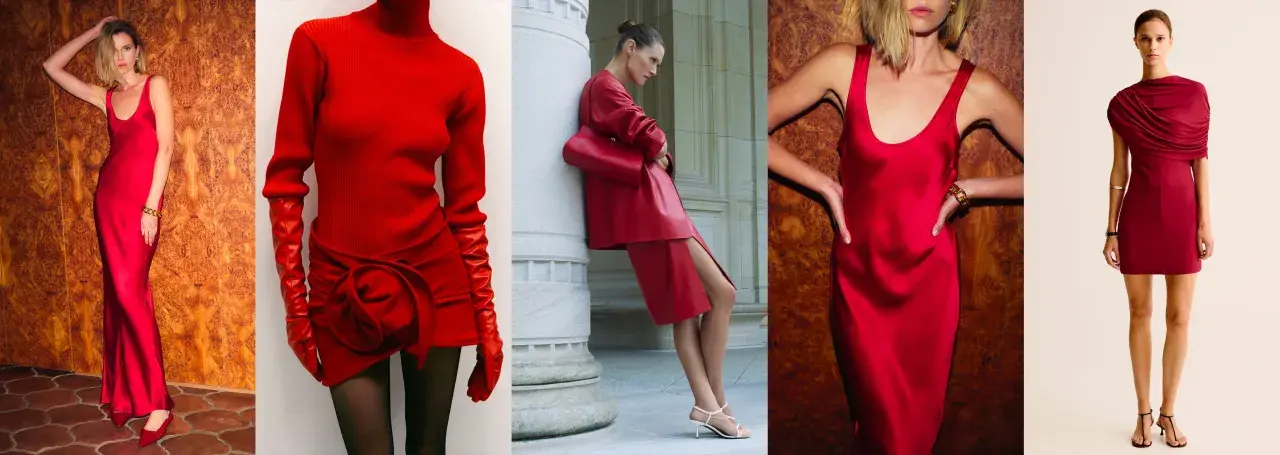 Ispirazioni per come vestirsi a San Valentino: abiti rossi eleganti, completi in pelle e dettagli sensuali per un look indimenticabile.