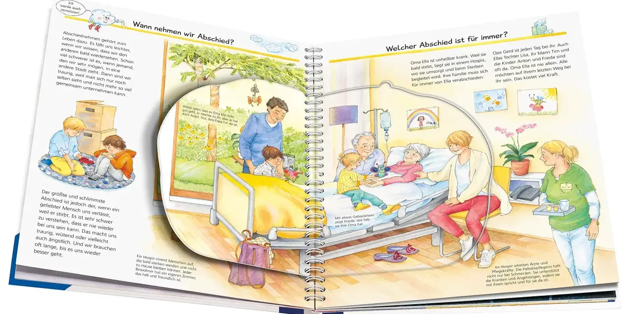 Familie verabschiedet sich von kranker Oma Ella im Hospiz. Alle sind da, um ihr auf ihrem letzten Weg Kraft zu geben.