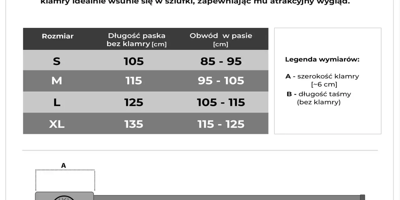 Jaki rozmiar paska do spodni 36 - uniknij błędnego zakupu paska