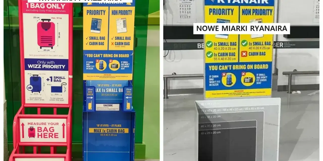 Porównanie miarki bagażu rejestrowanego Ryanair i Wizz Air. Sprawdź, jak mierzyć bagaż, by uniknąć dopłat.