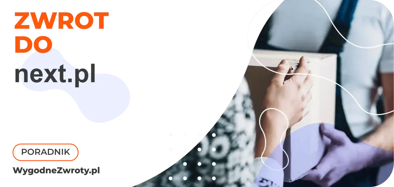 Zwrot do next.pl - wygodne zwroty paczek. Dwie pary rąk przekazują sobie kartonowe pudełko.