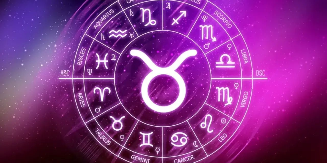 Okrąg zodiaku z symbolem Byka na pierwszym planie. 11 maja znak zodiaku to Byk, symbolizujący siłę i stabilność.